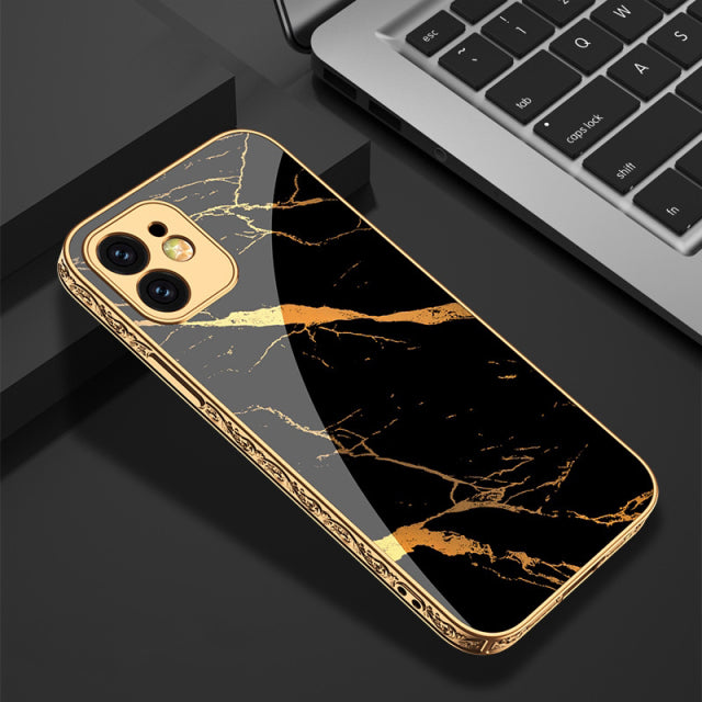 iPhone 11 Pro Case in Black/Gold with Personalised Hardware – St