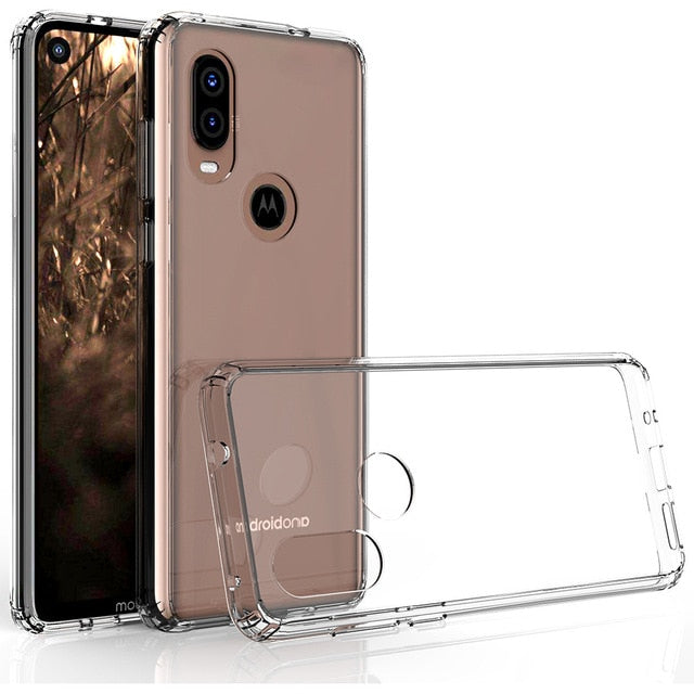 Clear Silicone Bumper Case for Motorola One Macro