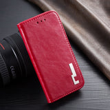 Glossy Leather Wallet Case for Motorola Droid Maxx
