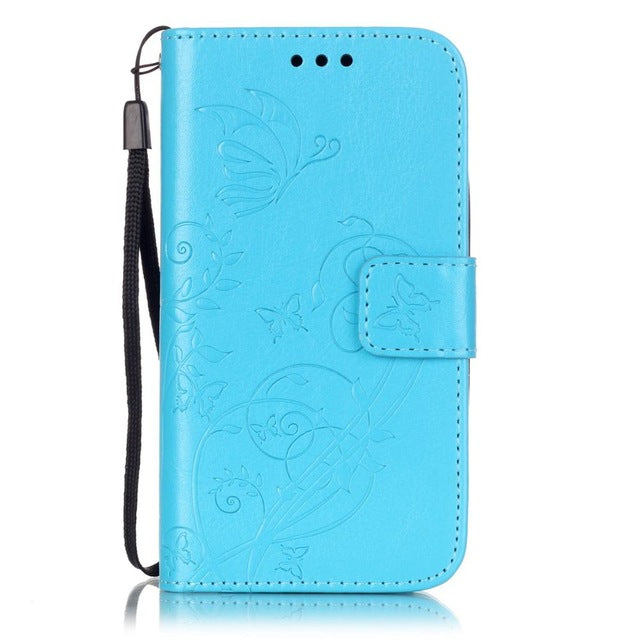 Vine Pattern Leather Wallet Case for Motorola Moto E 2nd Generation