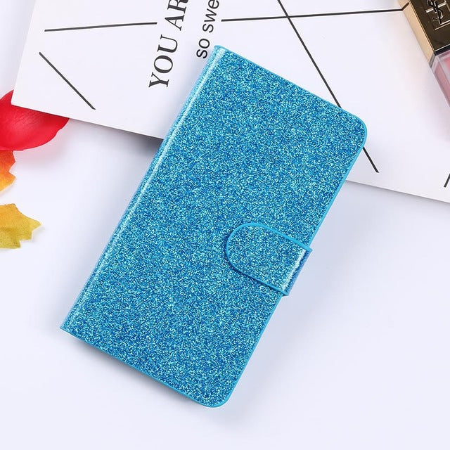 Luxury Glitter Wallet Case for Motorola Moto E4 Plus