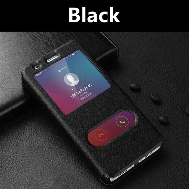 Smart View Leather Flip Case for Motorola Moto E5 Play