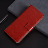 Glossy Leather Wallet Case for Motorola Moto E5 Play
