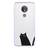 Clear Cat Silicone Case for Motorola Moto G7 Supra