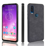 Sheep Leather Fabric Case for Motorola One Vision
