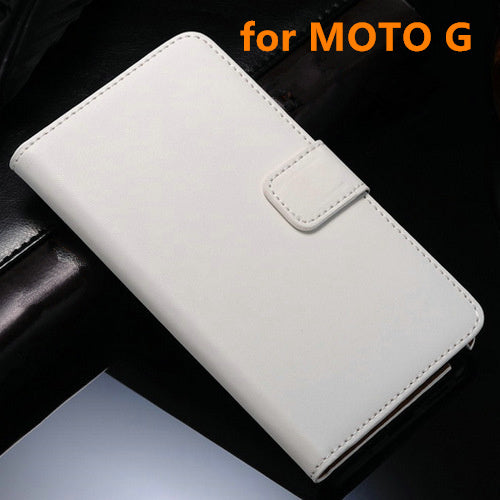 Vintage Leather Flip Wallet Case for Motorola Moto G 1st Gen