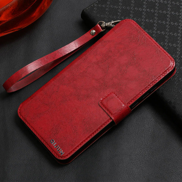 Classy Leather Wallet Case for Motorola Moto Z2 Play